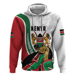 Personalized Kenya Independence Day Hoodie Lion With Coat Of Arms - African Pride