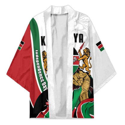 Personalized Kenya Jamhuri Day Kimono Lion With Coat Of Arms