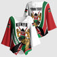 Personalized Kenya Jamhuri Day Kimono Sleeve Blouse Lion With Coat Of Arms
