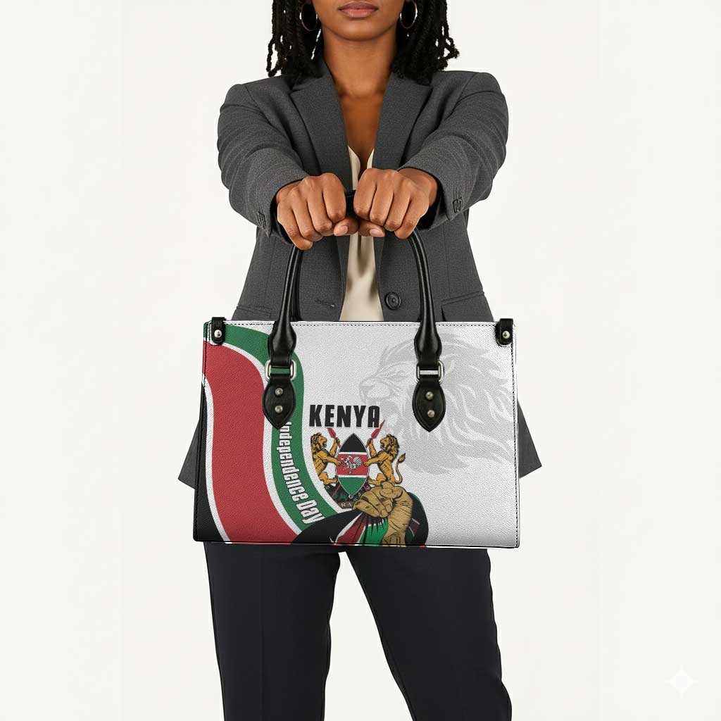 Kenya Jamhuri Day Leather Bag Lion With Coat Of Arms