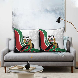 Kenya Jamhuri Day Pillow Cover Lion With Coat Of Arms