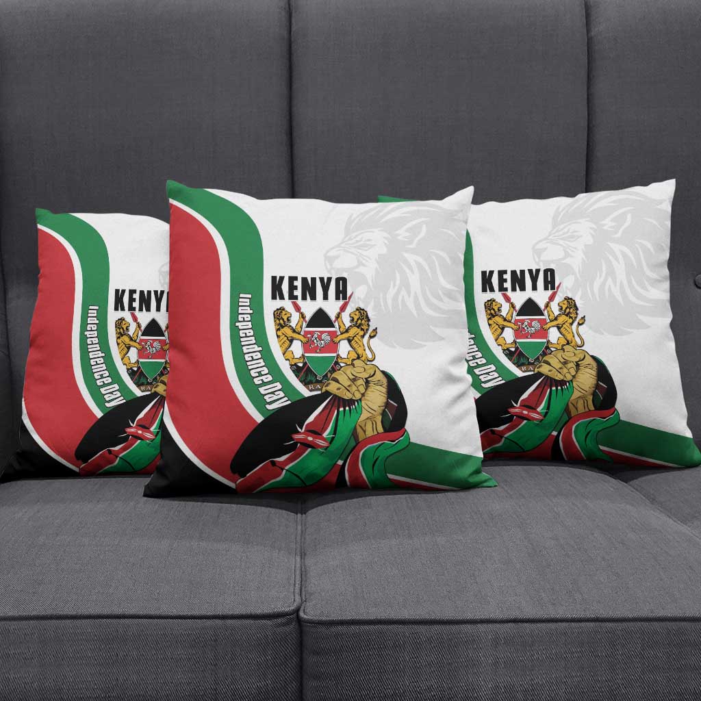 Kenya Jamhuri Day Pillow Cover Lion With Coat Of Arms