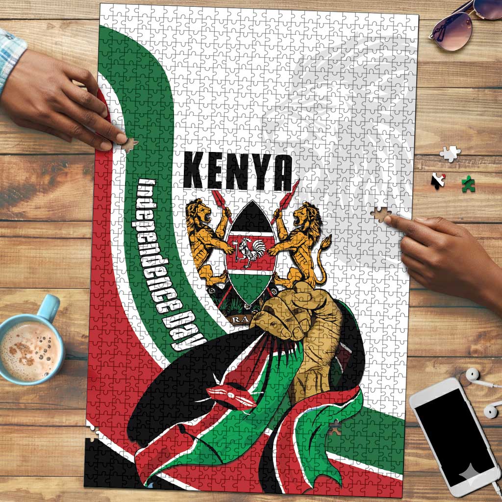 Kenya Jamhuri Day Puzzle Lion With Coat Of Arms