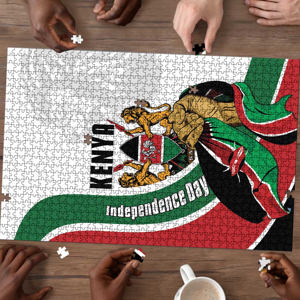 Kenya Jamhuri Day Puzzle Lion With Coat Of Arms