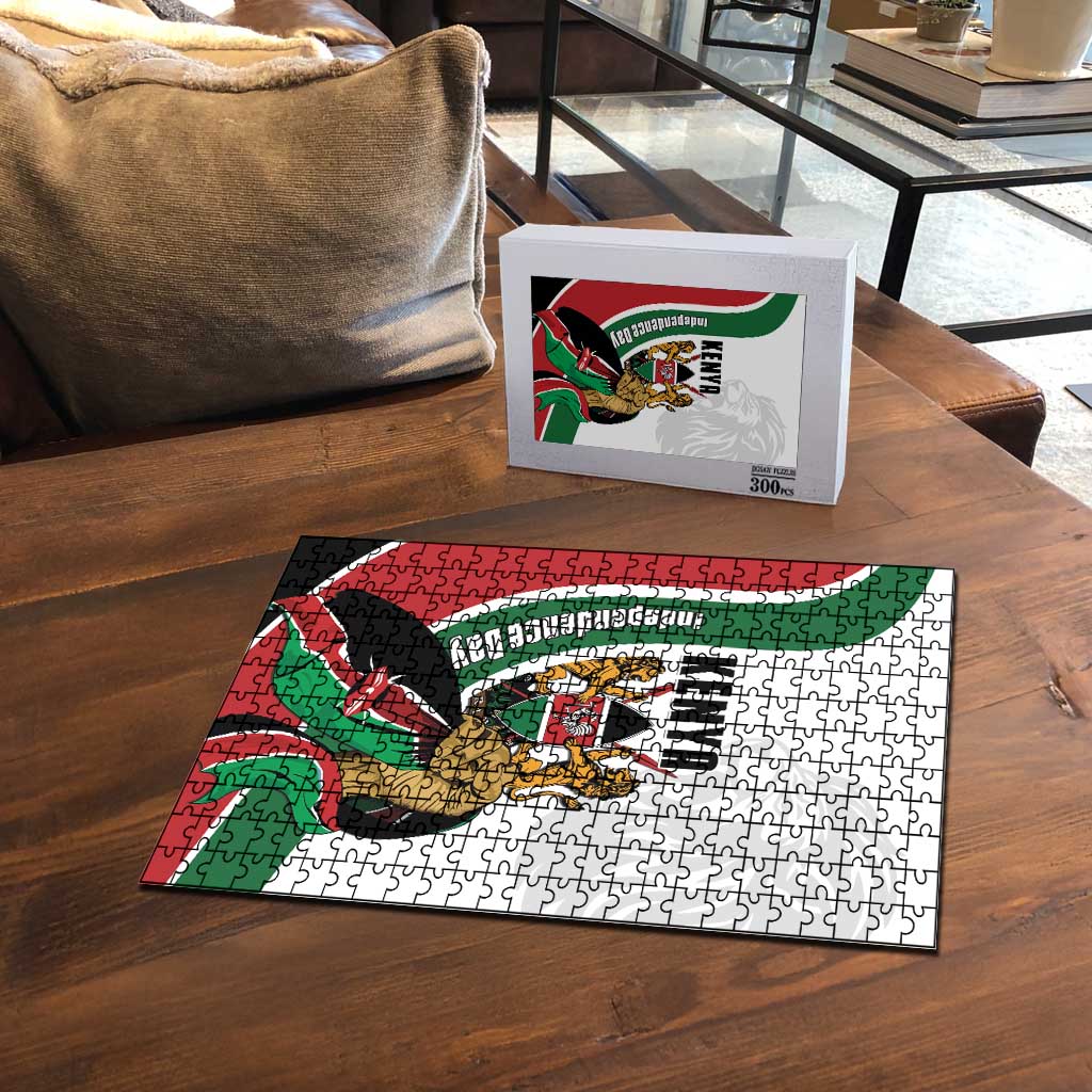 Kenya Jamhuri Day Puzzle Lion With Coat Of Arms