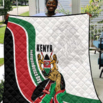 Kenya Independence Day Quilt Lion With Coat Of Arms - African Pride