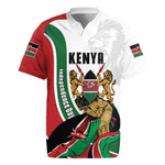 Personalized Kenya Independence Day Rugby Jersey Lion With Coat Of Arms - African Pride