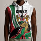 Personalized Kenya Independence Day Sleeveless Hoodie Lion With Coat Of Arms - African Pride