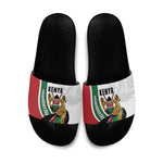 Kenya Jamhuri Day Slide Sandals Lion With Coat Of Arms