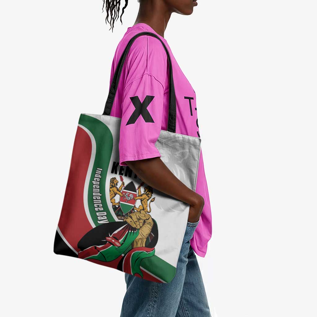 Kenya Jamhuri Day Tote Bag Lion With Coat Of Arms
