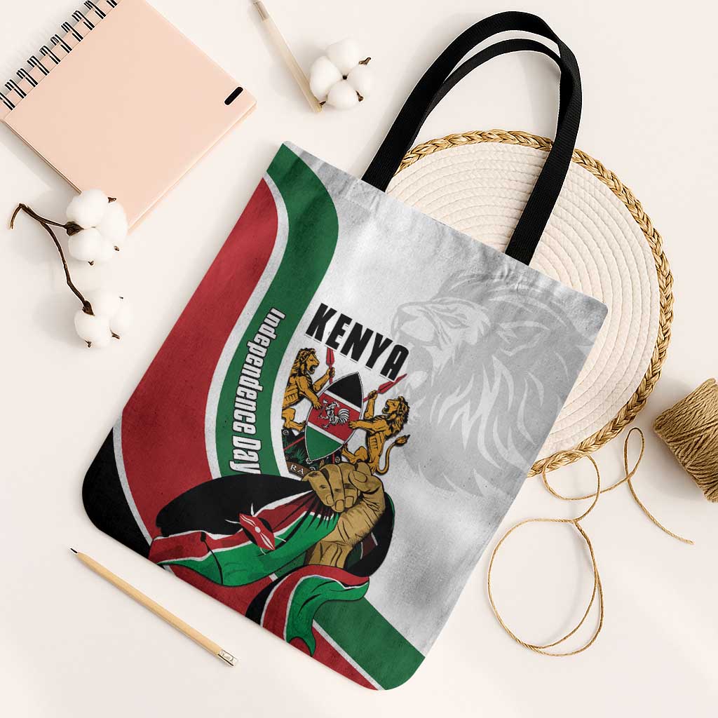 Kenya Jamhuri Day Tote Bag Lion With Coat Of Arms