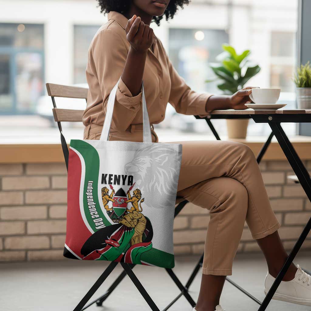 Kenya Jamhuri Day Tote Bag Lion With Coat Of Arms