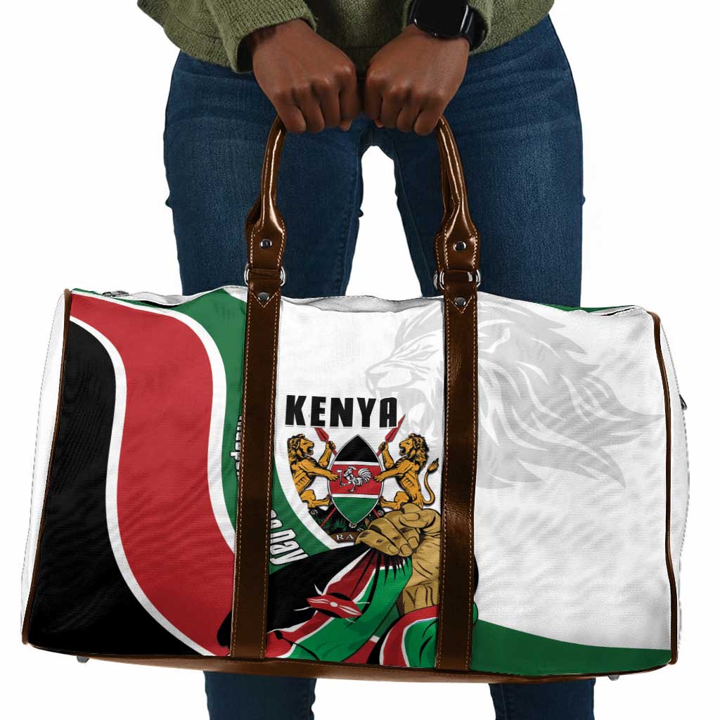 Kenya Jamhuri Day Travel Bag Lion With Coat Of Arms