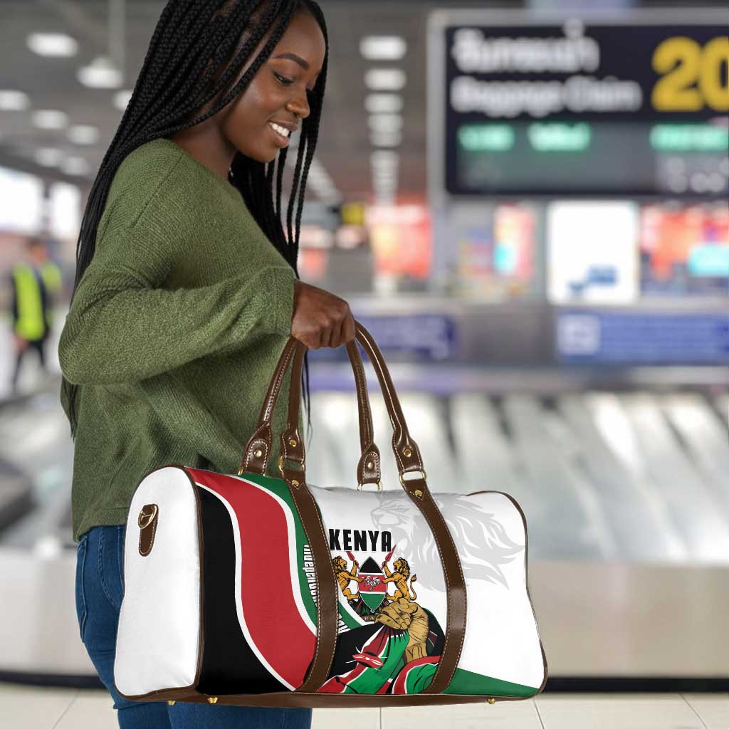 Kenya Jamhuri Day Travel Bag Lion With Coat Of Arms