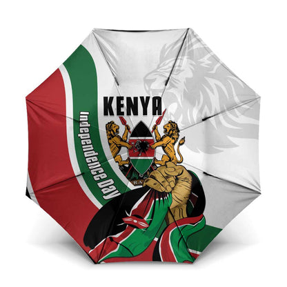 Kenya Jamhuri Day Umbrella Lion With Coat Of Arms