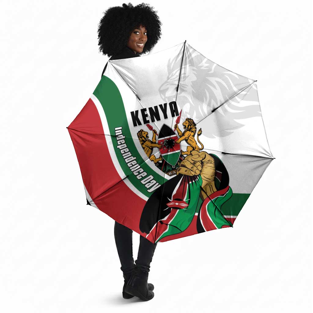 Kenya Jamhuri Day Umbrella Lion With Coat Of Arms