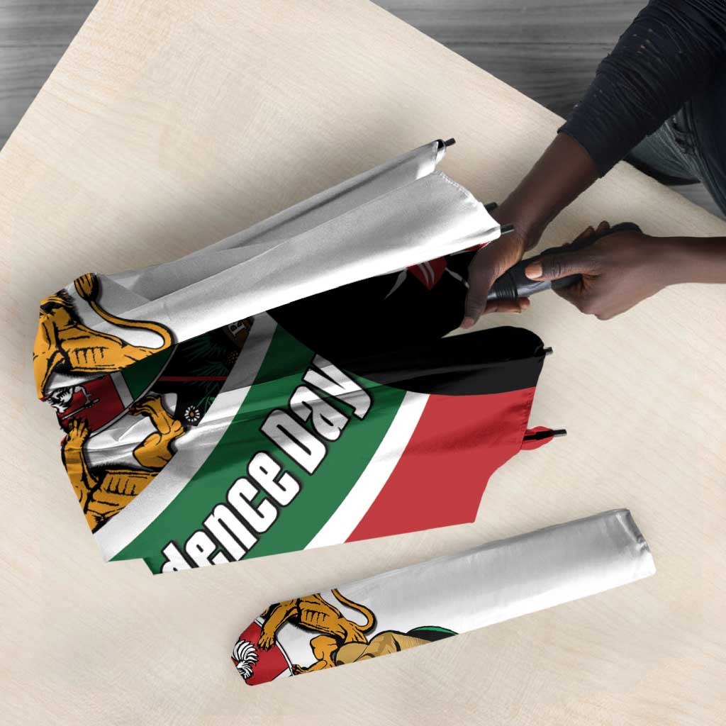 Kenya Jamhuri Day Umbrella Lion With Coat Of Arms