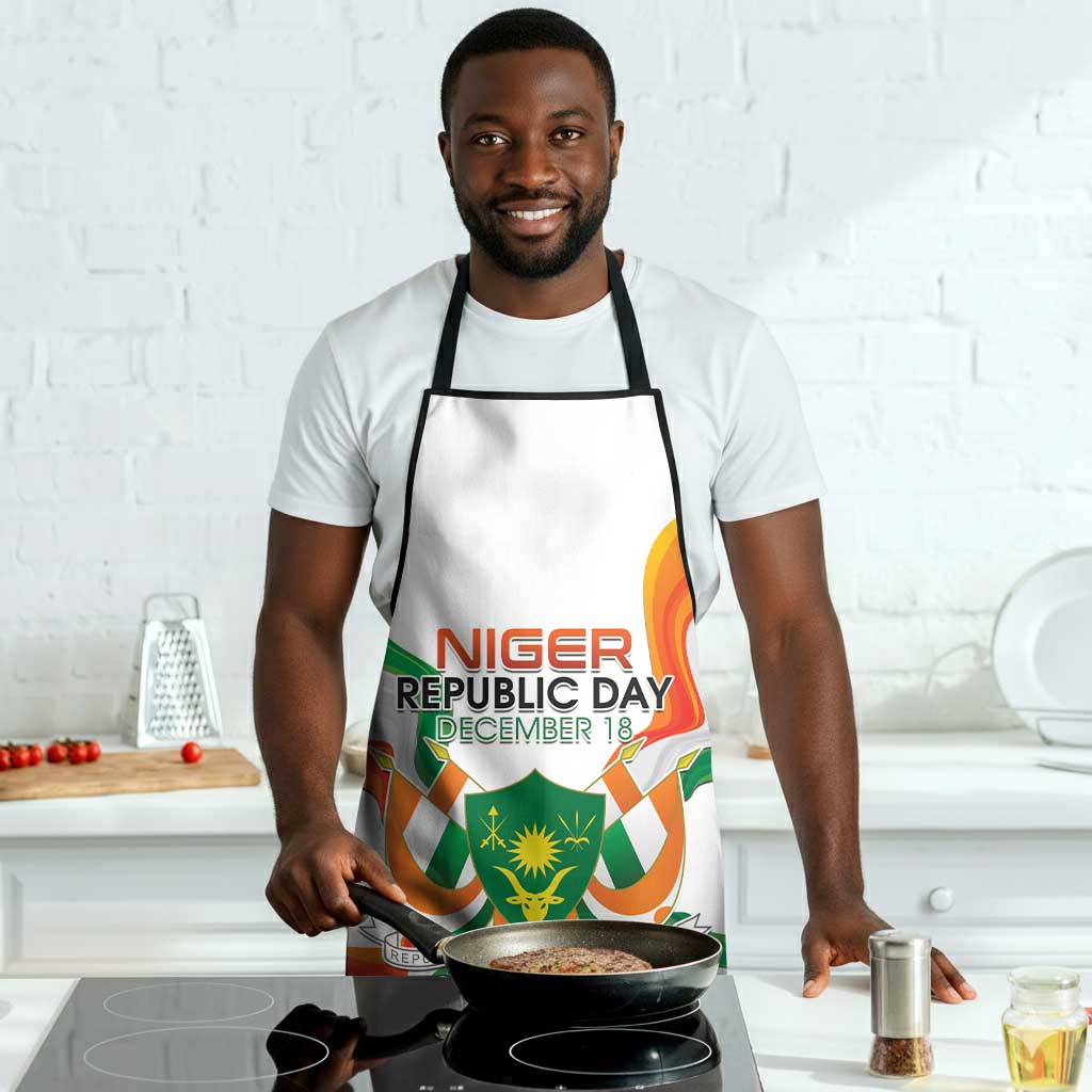 Niger Republic Day Apron Coat Of Arms With Flag