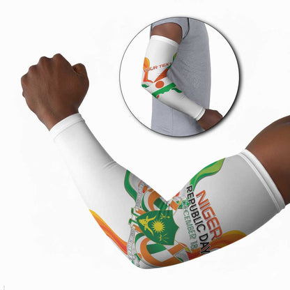 Personalized Niger Republic Day Arm Sleeves Coat Of Arms With Flag