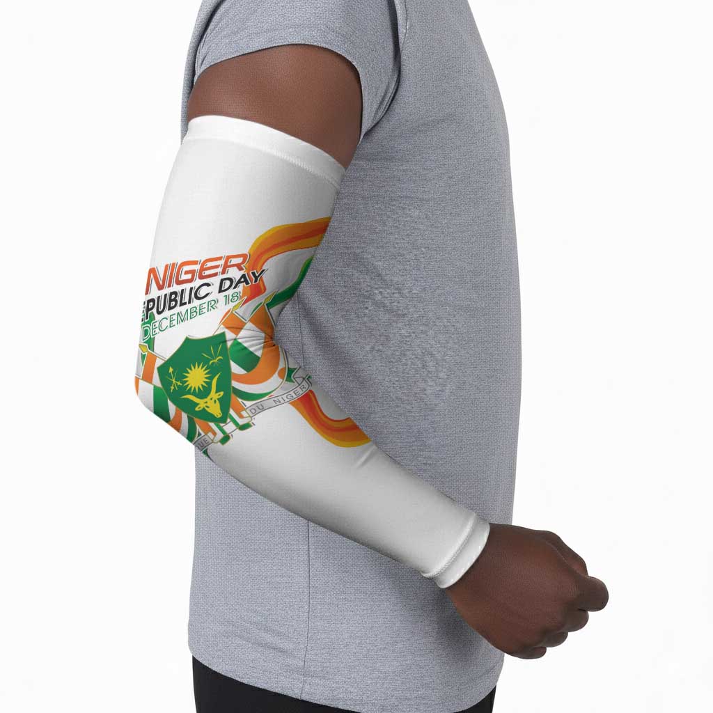 Personalized Niger Republic Day Arm Sleeves Coat Of Arms With Flag
