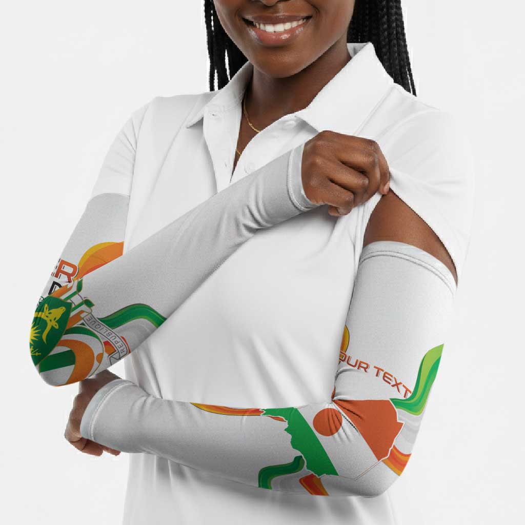 Personalized Niger Republic Day Arm Sleeves Coat Of Arms With Flag