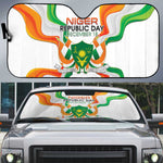 Niger Republic Day Auto Sun Shade Coat Of Arms With Flag