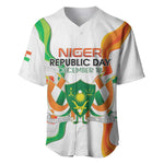 Personalized Jamhuriyar Nijar Republic Day Baseball Jersey Coat Of Arms With Flag - African Pride