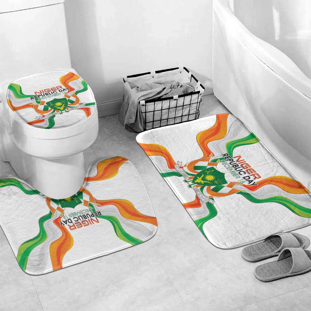 Niger Republic Day Bathroom Set Coat Of Arms With Flag