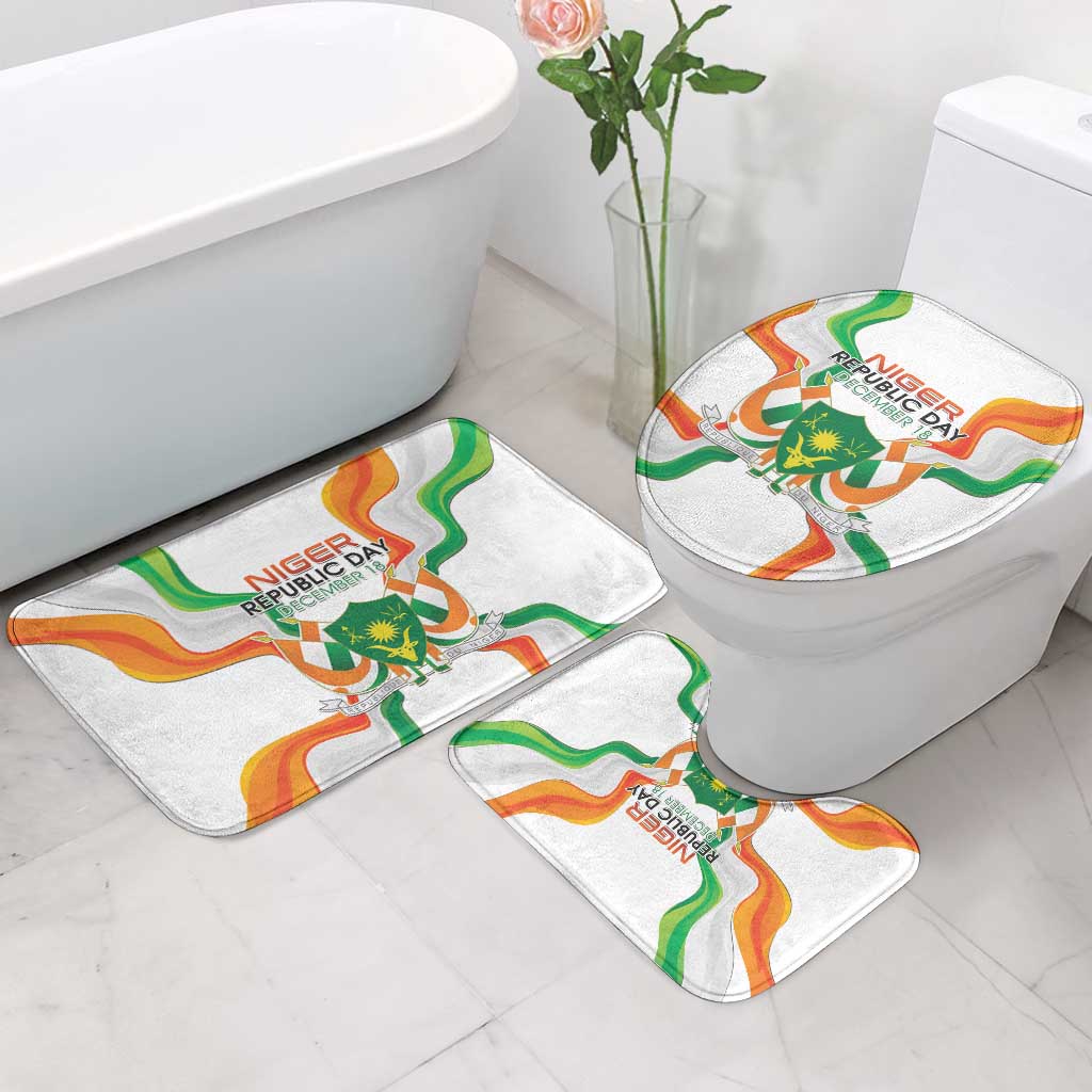 Niger Republic Day Bathroom Set Coat Of Arms With Flag