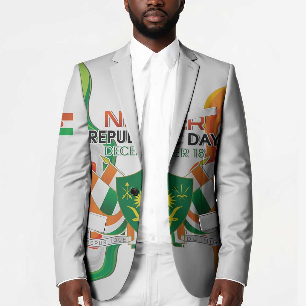 Personalized Niger Republic Day Blazer Coat Of Arms With Flag