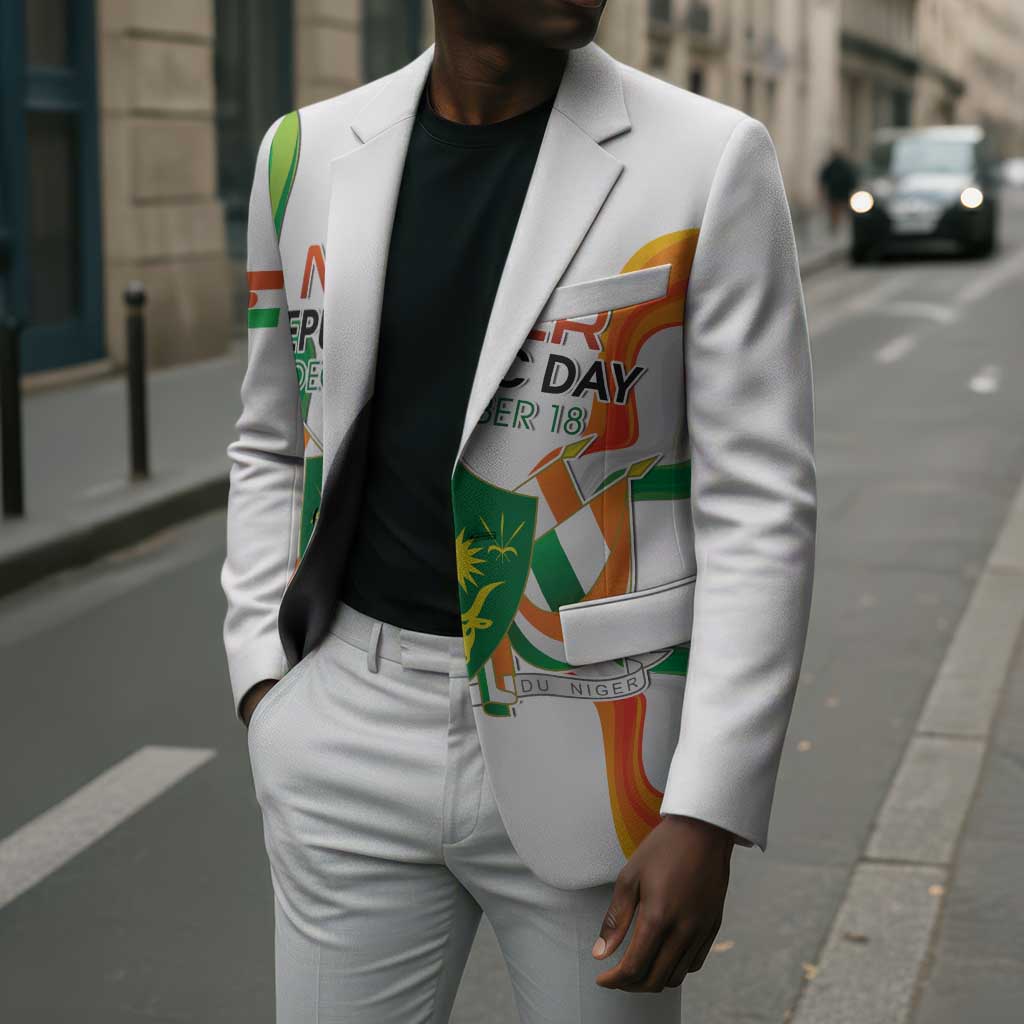 Personalized Niger Republic Day Blazer Coat Of Arms With Flag