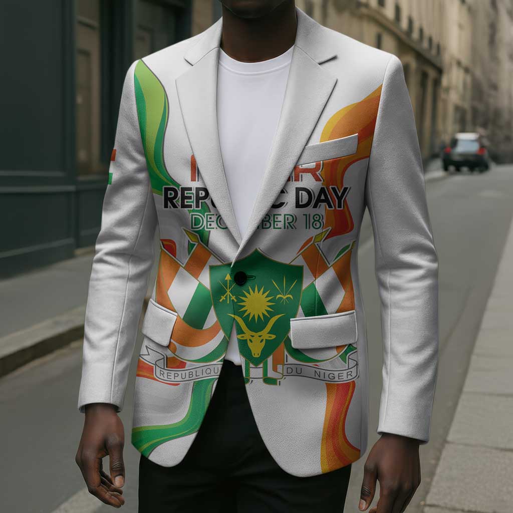 Personalized Niger Republic Day Blazer Coat Of Arms With Flag
