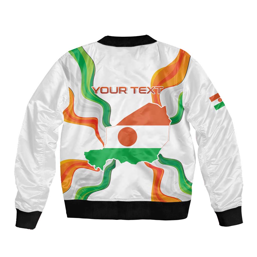 Personalized Jamhuriyar Nijar Republic Day Bomber Jacket Coat Of Arms With Flag - African Pride