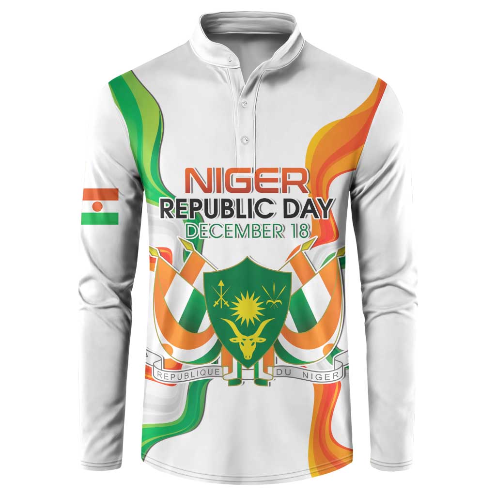 Personalized Niger Republic Day Button Sweatshirt Coat Of Arms With Flag