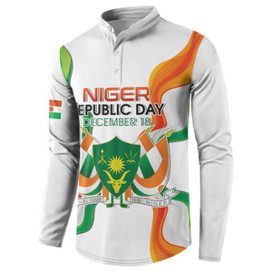Personalized Niger Republic Day Button Sweatshirt Coat Of Arms With Flag