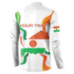 Personalized Niger Republic Day Button Sweatshirt Coat Of Arms With Flag