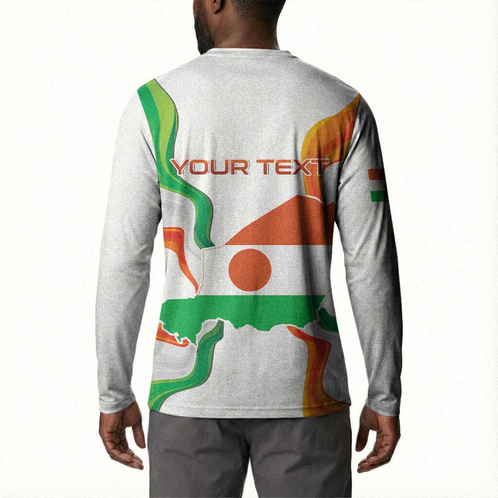 Personalized Niger Republic Day Button Sweatshirt Coat Of Arms With Flag