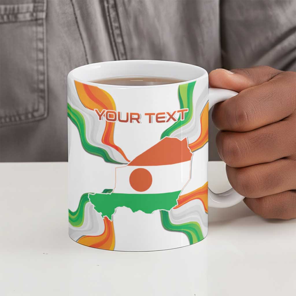 Personalized Niger Republic Day Ceramic Mug Coat Of Arms With Flag