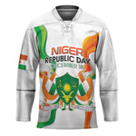 Personalized Niger Republic Day Hockey Jersey Coat Of Arms With Flag