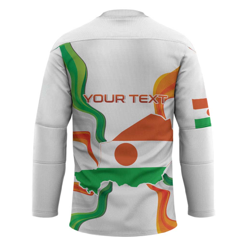 Personalized Niger Republic Day Hockey Jersey Coat Of Arms With Flag