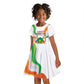 Personalized Jamhuriyar Nijar Republic Day Kid Short Sleeve Dress Coat Of Arms With Flag - African Pride