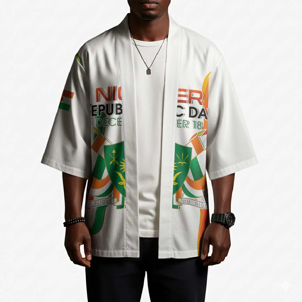 Personalized Niger Republic Day Kimono Coat Of Arms With Flag
