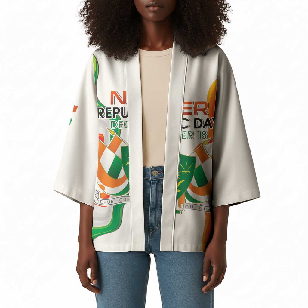 Personalized Niger Republic Day Kimono Coat Of Arms With Flag