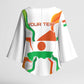 Personalized Niger Republic Day Kimono Sleeve Blouse Coat Of Arms With Flag