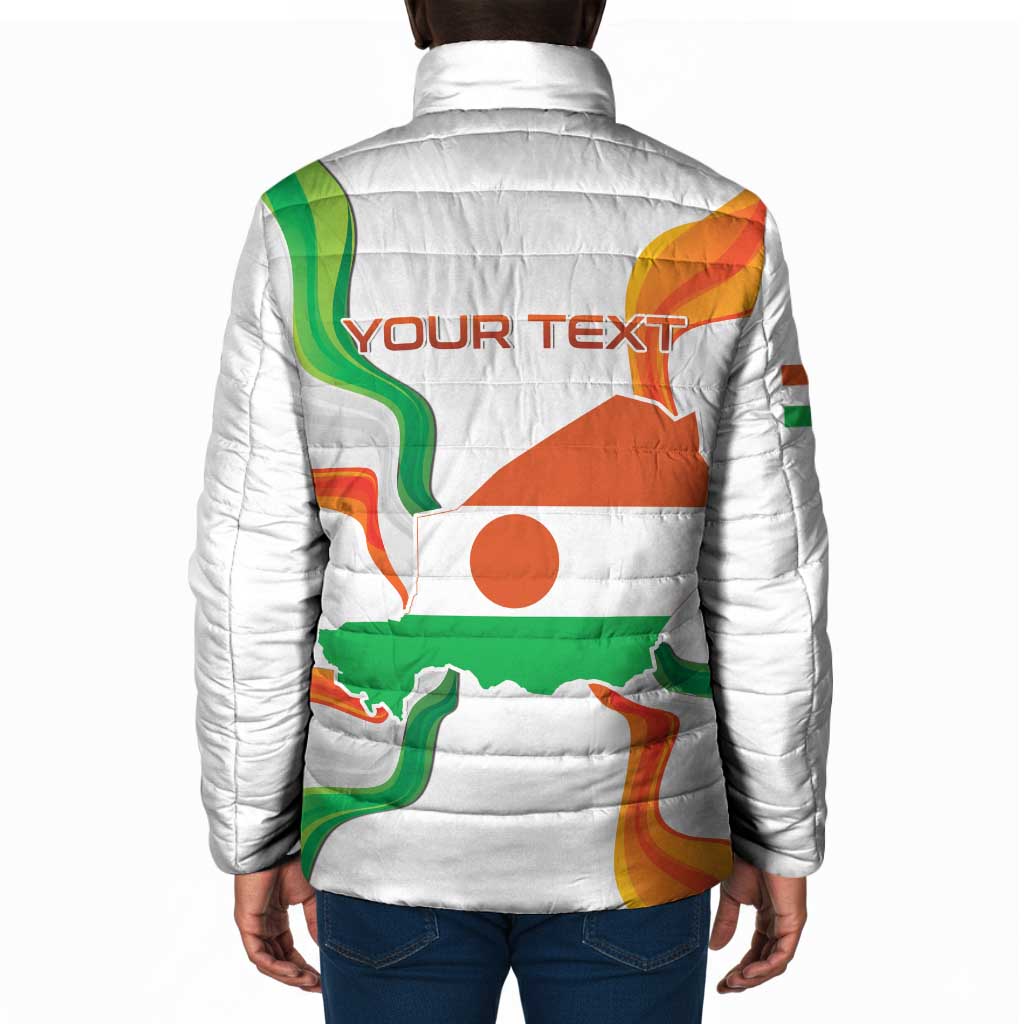 Personalized Niger Republic Day Padded Jacket Coat Of Arms With Flag