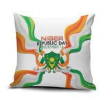 Niger Republic Day Pillow Cover Coat Of Arms With Flag