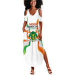 Personalized Jamhuriyar Nijar Republic Day Summer Maxi Dress Coat Of Arms With Flag - African Pride
