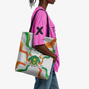 Niger Republic Day Tote Bag Coat Of Arms With Flag