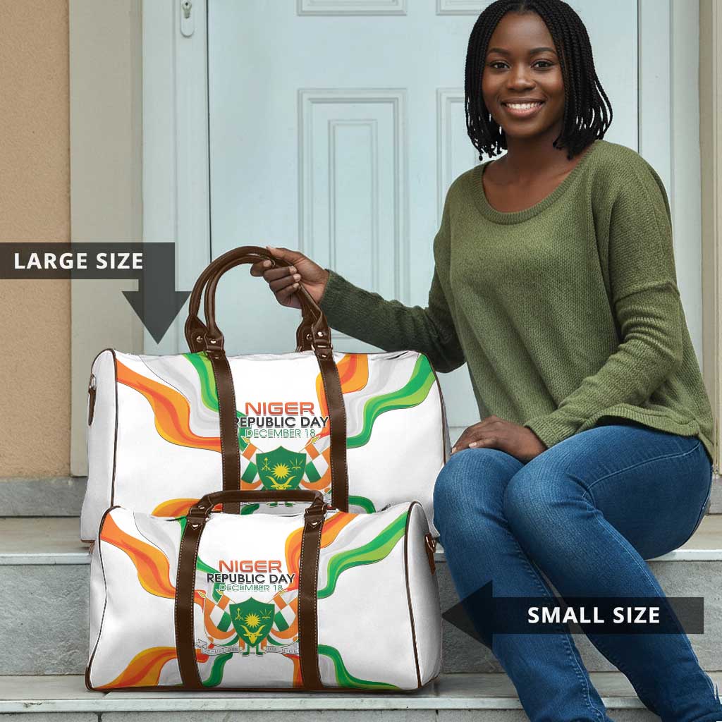 Niger Republic Day Travel Bag Coat Of Arms With Flag