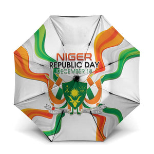 Niger Republic Day Umbrella Coat Of Arms With Flag